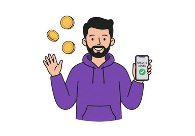 Free credits illustration