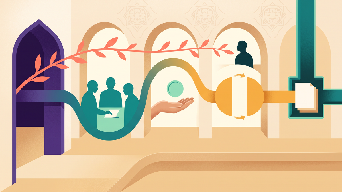 A connected decision path from the employer