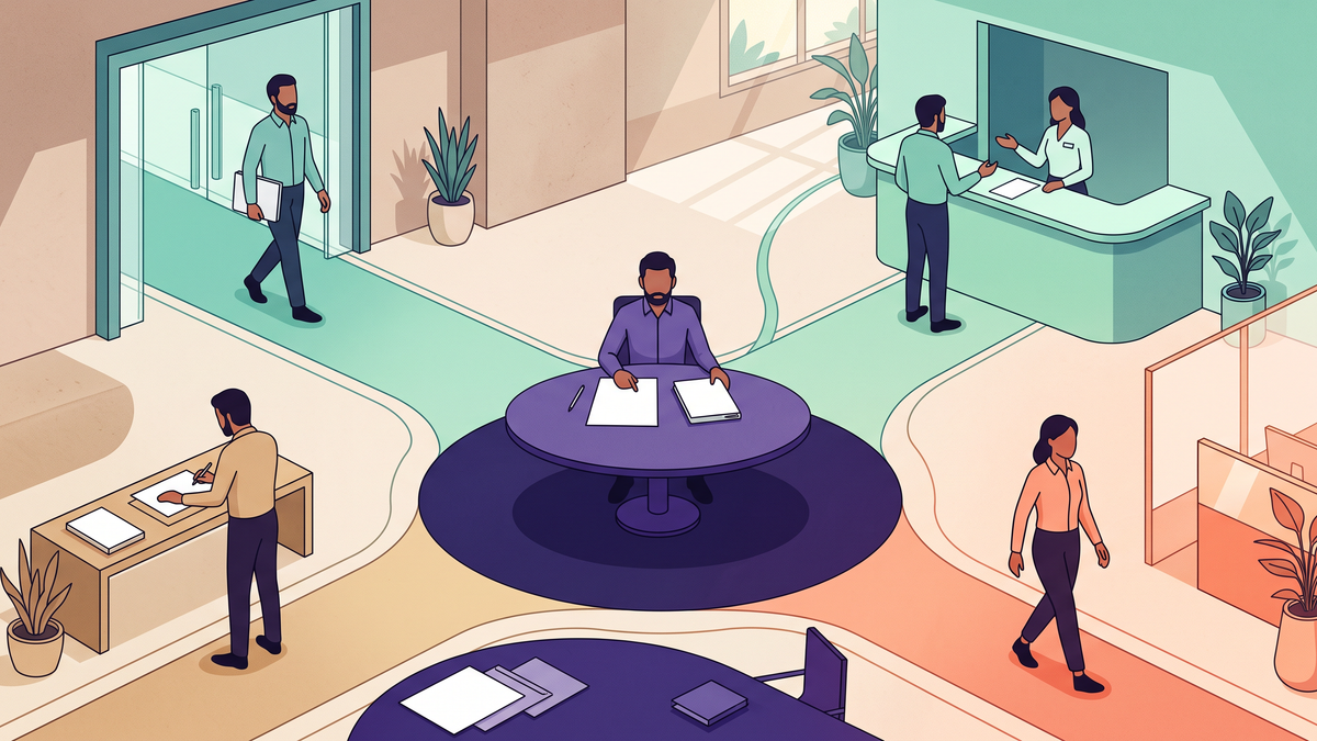 A candidate uses employer rules and changed evidence to choose among reapplying, asking one process question, developing evidence, or pursuing another role